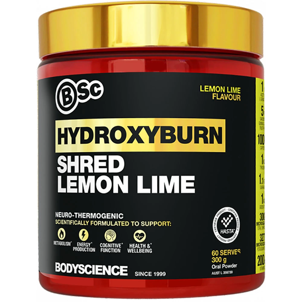 BSC HydroxyBurn Shred Lemon Lime 300g 3 BSC HydroxyBurn Shred Lemon Lime 300g