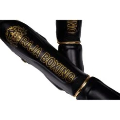 Raja Boxing Black Light Weight Slim Shin Guards -Boxing Gear Shop RSP LS BLK c 3