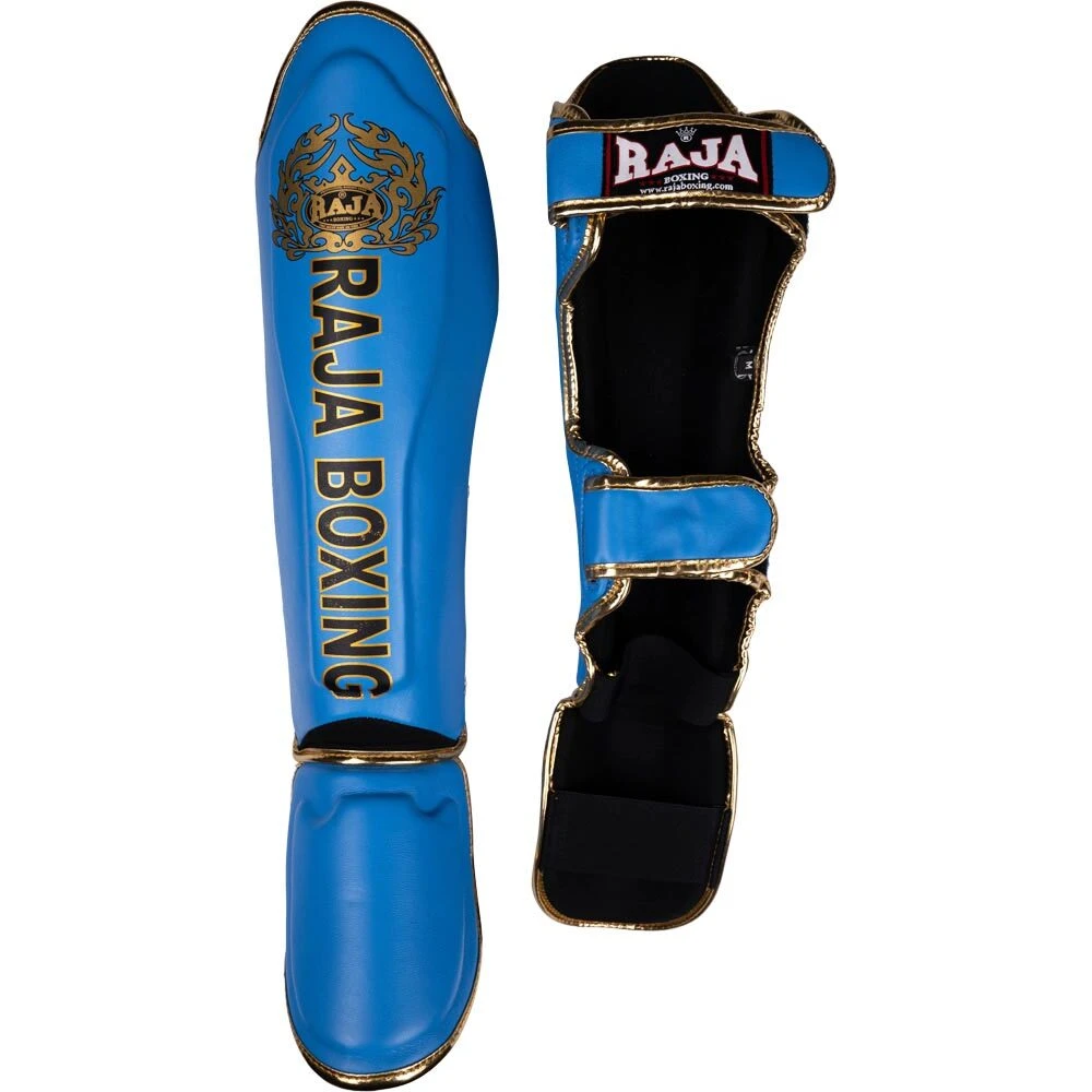 Raja Boxing Sky Blue Light Weight Slim Shin Guards 3 Raja Boxing Sky Blue Light Weight Slim Shin Guards