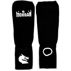 Morgan Sports Black Elastic Shin &amp; Instep Protectors