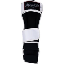 Arwut Fight Gear White Leather Shin Guards -Boxing Gear Shop SG3 WHT c 3