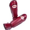 Twins Slim-Fit Maroon Shin Guards 1 Twins Slim-Fit Maroon Shin Guards -Boxing Gear Shop SGL10 MAR c