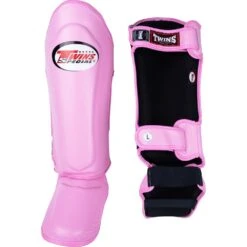 Twins Slim-Fit Pink Shin Guards -Boxing Gear Shop SGL10 PNK c 2