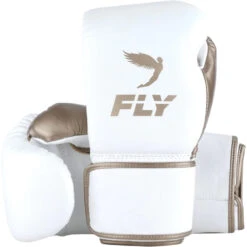 Fly Boxing White/Gold Superloop Boxing Gloves