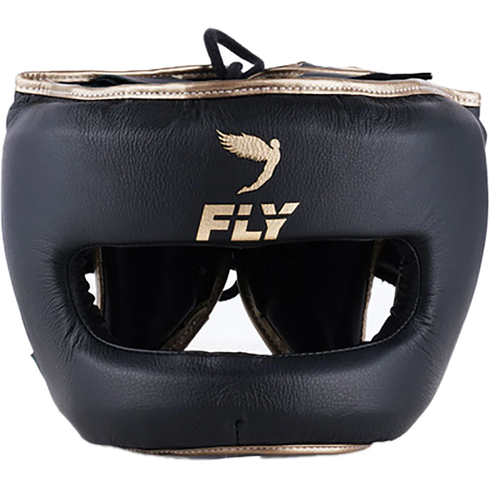 Fly Boxing Superbar Black/Matt Gold Headgear 3 Fly Boxing Superbar Black/Matt Gold Headgear
