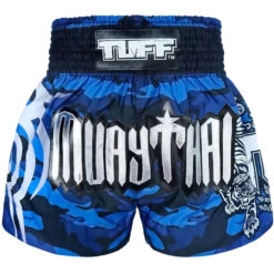 Tuff Blue Camouflage Thai Boxing Shorts