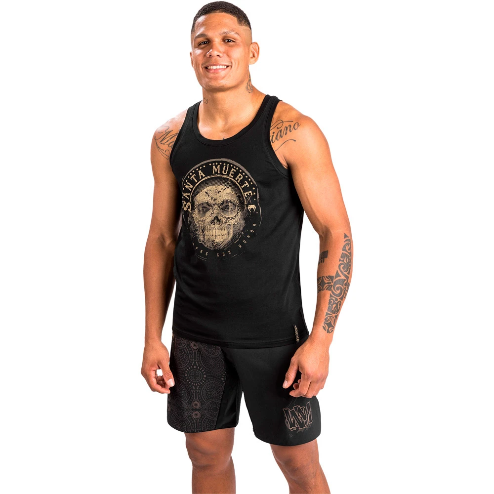 Venum Santa Muerte Dark Side Black/Brown Tank Top 4 Venum Santa Muerte Dark Side Black/Brown Tank Top - Image 2