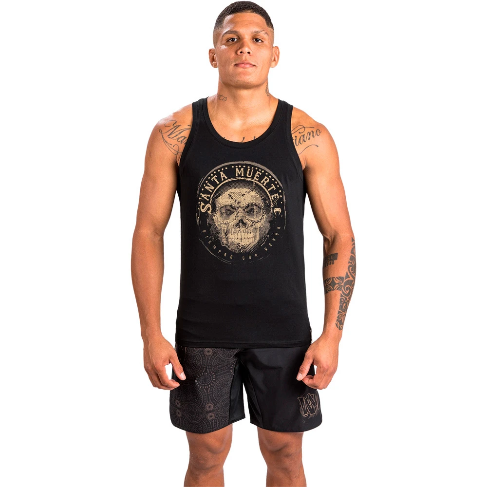 Venum Santa Muerte Dark Side Black/Brown Tank Top 3 Venum Santa Muerte Dark Side Black/Brown Tank Top