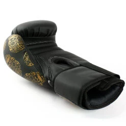 Punch Urban Black/Gold Skulls 12oz Womens Boxing Gloves -Boxing Gear Shop WBGGSMB12V30 2