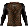 Jitsy Club Zaps Ranked Brown Long Sleeve Rash Guard 2 Jitsy Club Zaps Ranked Brown Long Sleeve Rash Guard -Boxing Gear Shop ZAPRGLBR c